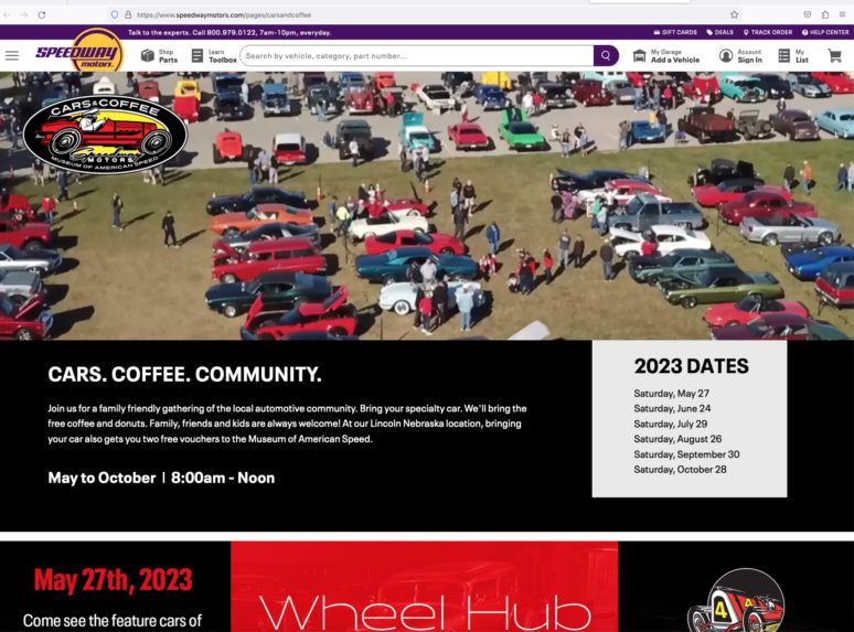 Gears Magazine - Speedway Motors to Host Cars & Coffee + Wheel Hub Live ...